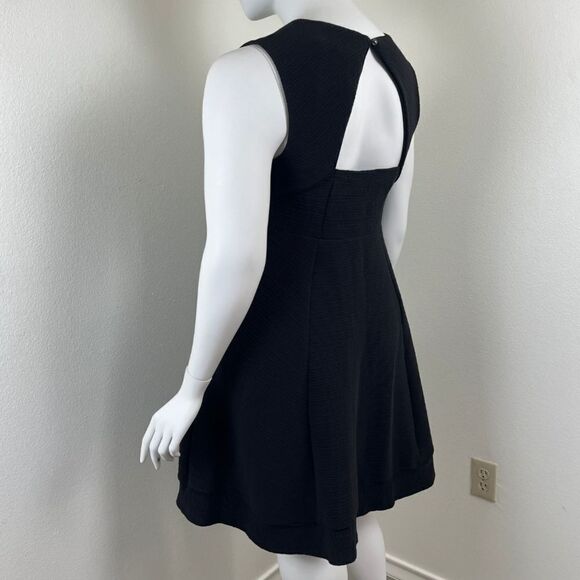 Maeve Womens Size XL Black Fairchild Ribbed Fit & Flare NEW Mini Dress Pullover - Picture 5 of 15